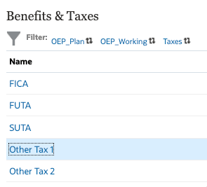 Cliquez sur Autre taxe 1.