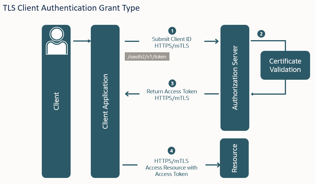 Schéma illustrant le type d'autorisation d'authentification de client TLS.