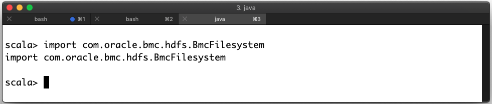 Capture d'écran ne montrant aucune erreur lors de l'exécution de la commande d'importation.