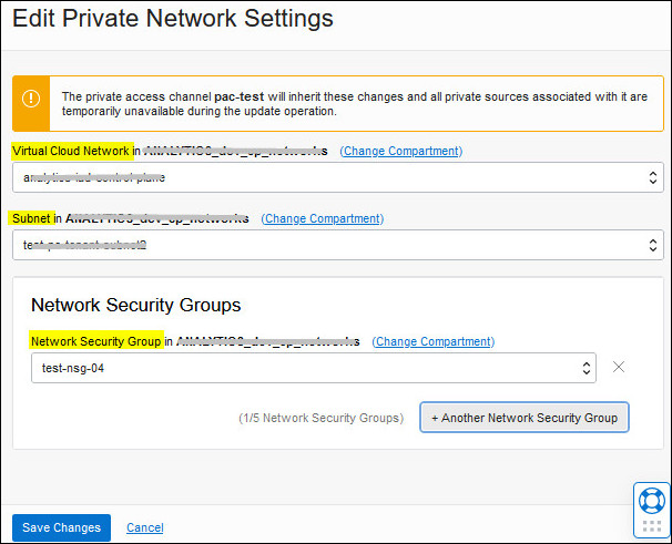 Options pour ajouter ou modifier des groupes de sécurité de réseau Options pour ajouter ou modifier des groupes de sécurité de réseau