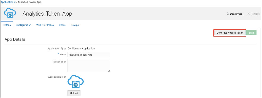 Générer le jeton d'accès Générer le jeton d'accès