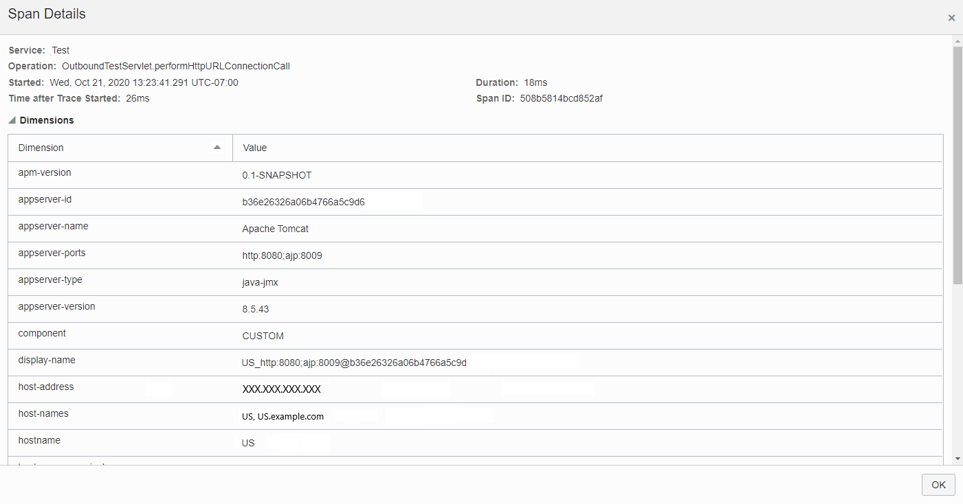 Capture d'écran 1 d'exemple de sonde personnalisée