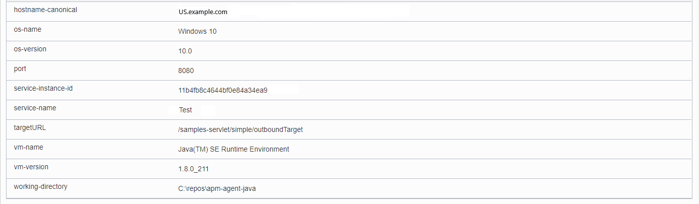 Capture d'écran 2 d'exemple de sonde personnalisée