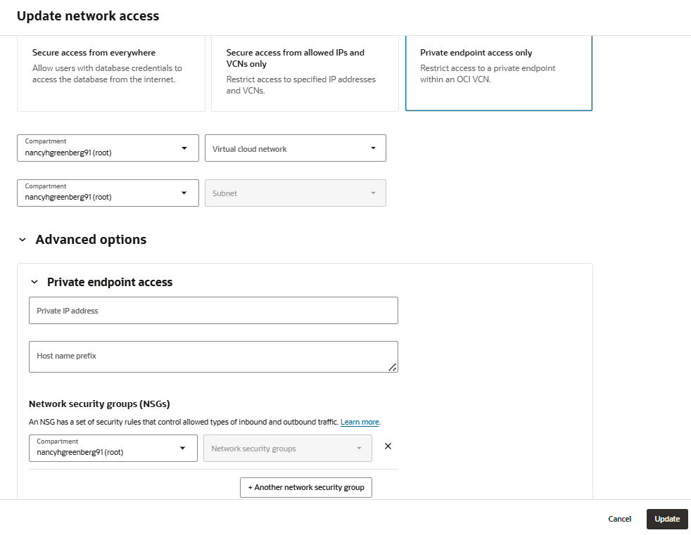 Une description de adb_network_access_private_update.png suit