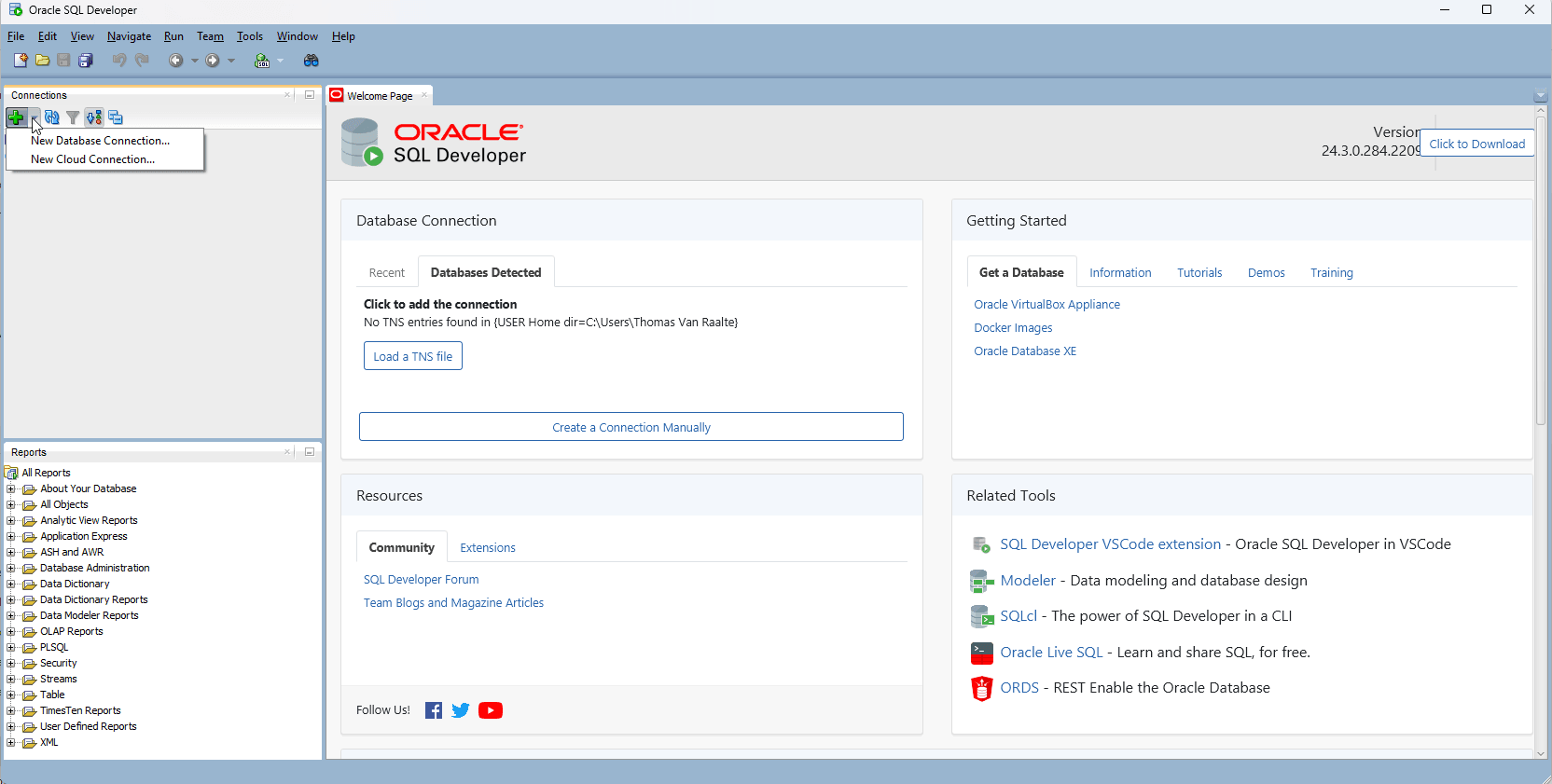 Une description de adb_sqldev_24.3connect.png suit Une description de adb_sqldev_24.3connect.png suit