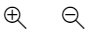 Icônes Zoom-in et Zoom-out