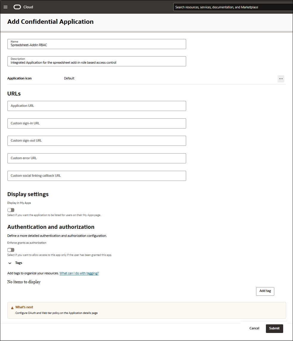 Description de rbac-add-confidential-application.png : Description de rbac-add-confidential-application.png :