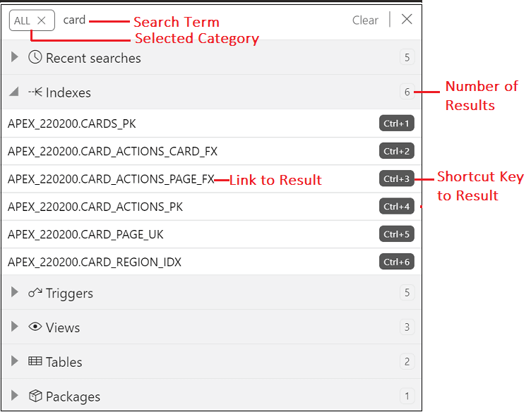 Cette image présente l'entrée de recherche et les résultats correspondants.