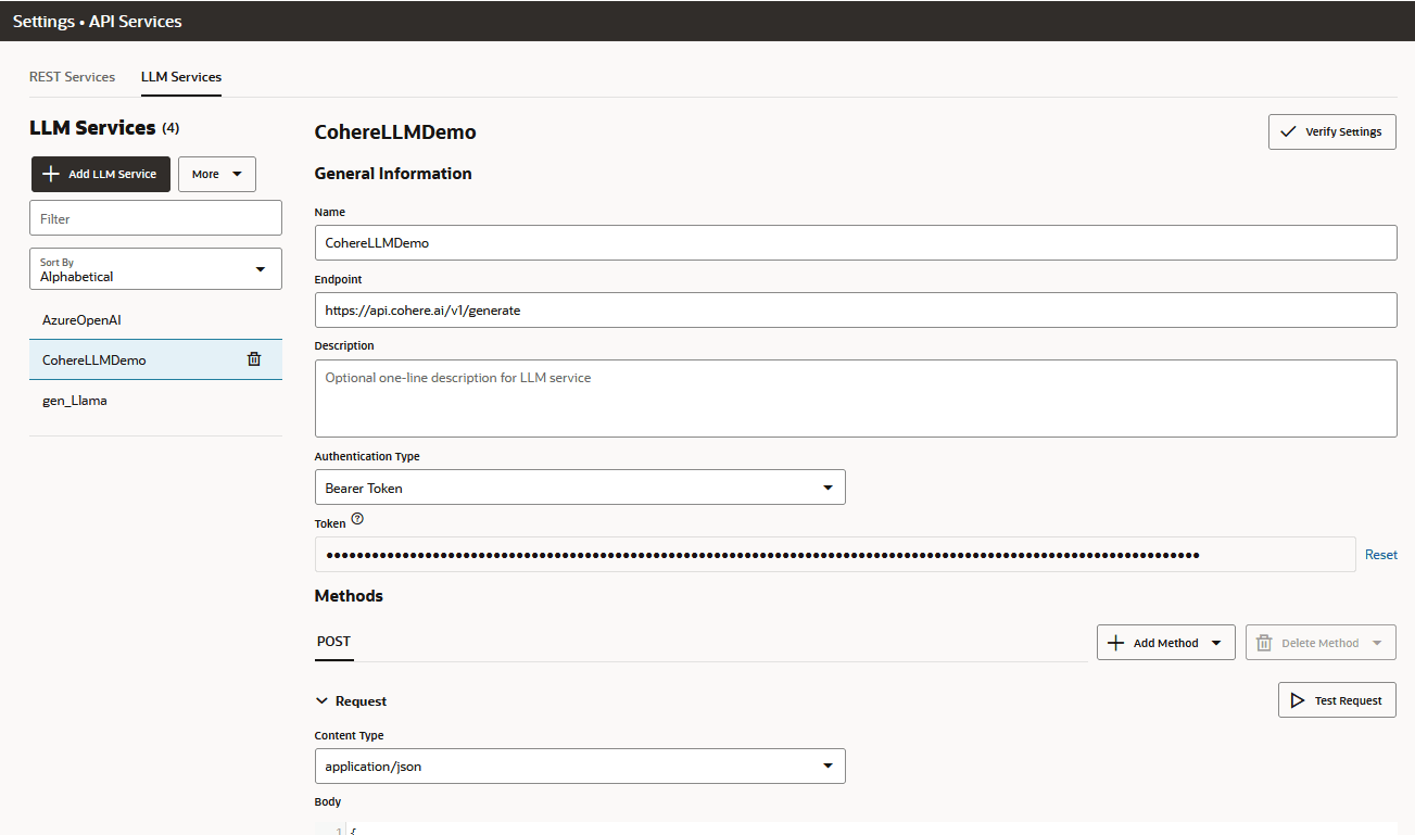 Une description de llm-services-tab.png suit