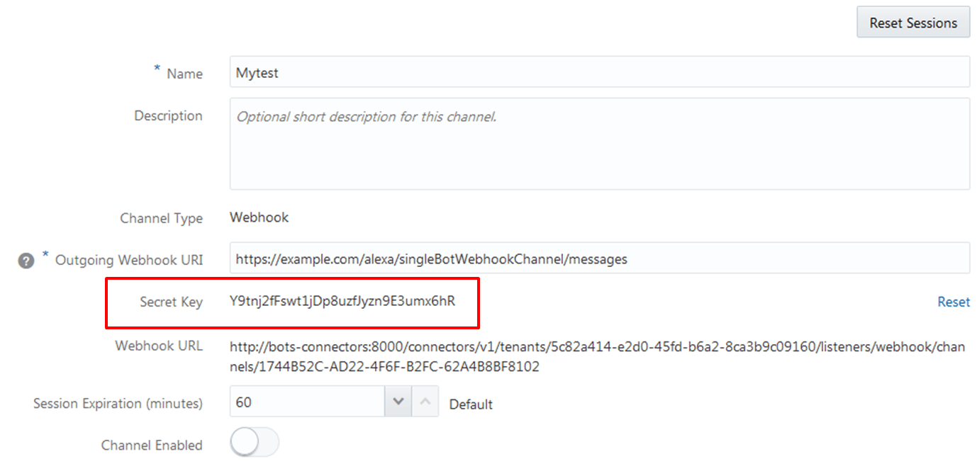 Une description de webhook-channel-config.png suit