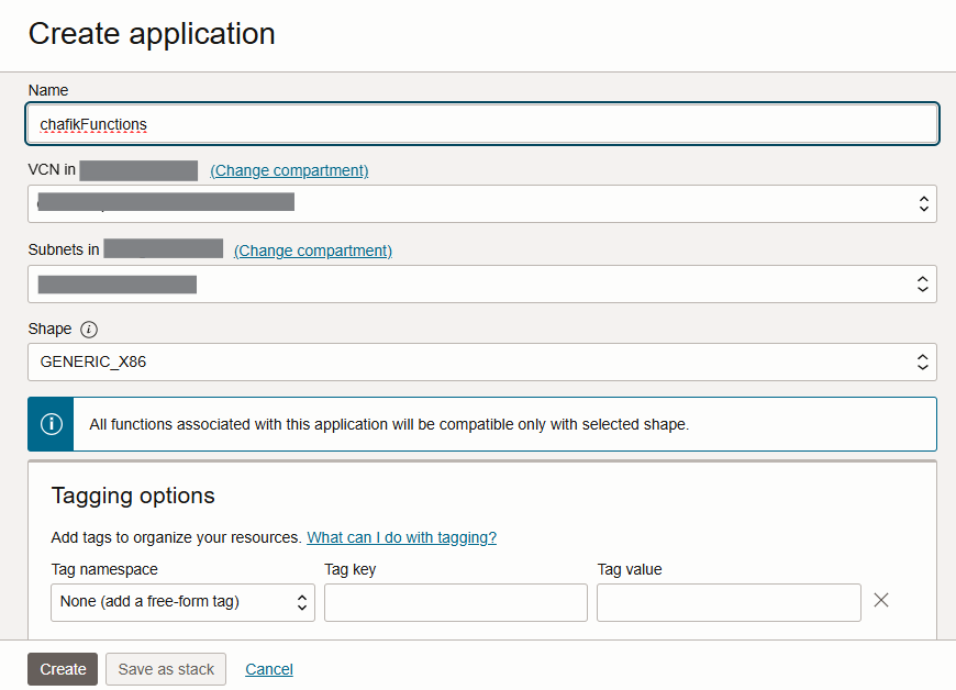 créer l'application