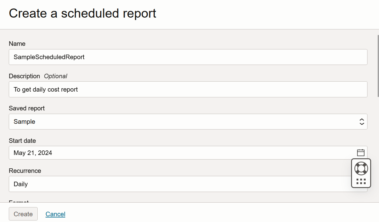 Créer un rapport programmé