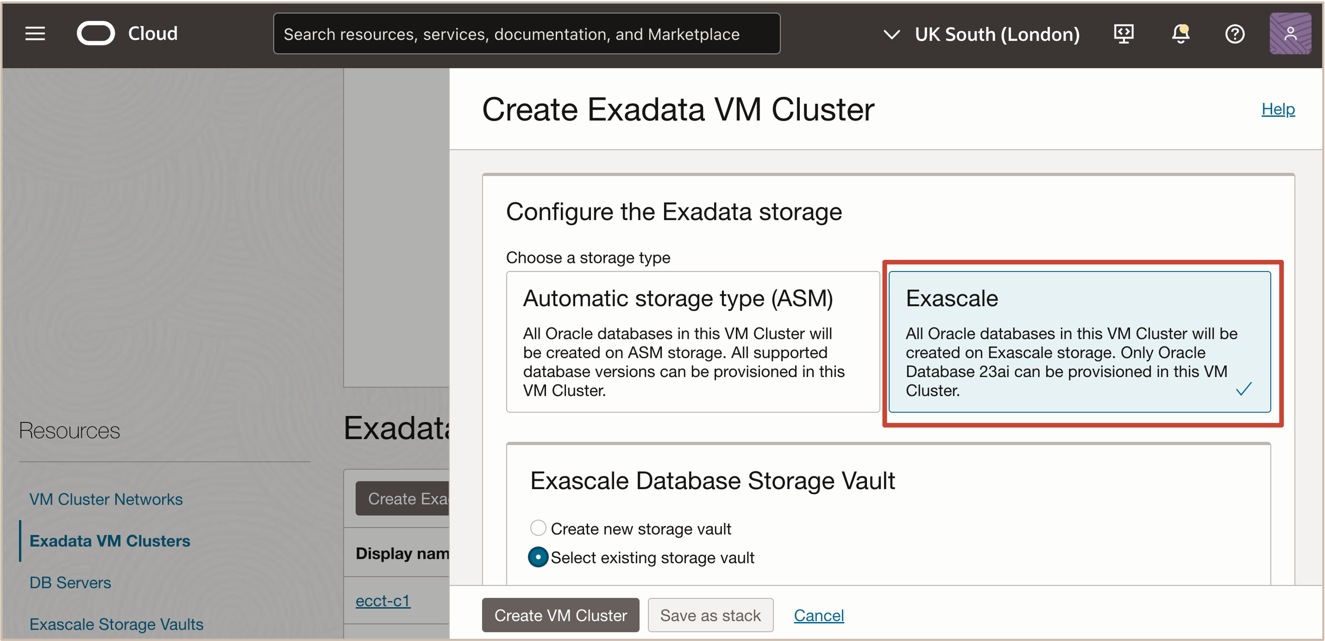 Image montrant comment configurer le type de stockage Image montrant comment configurer le type de stockage