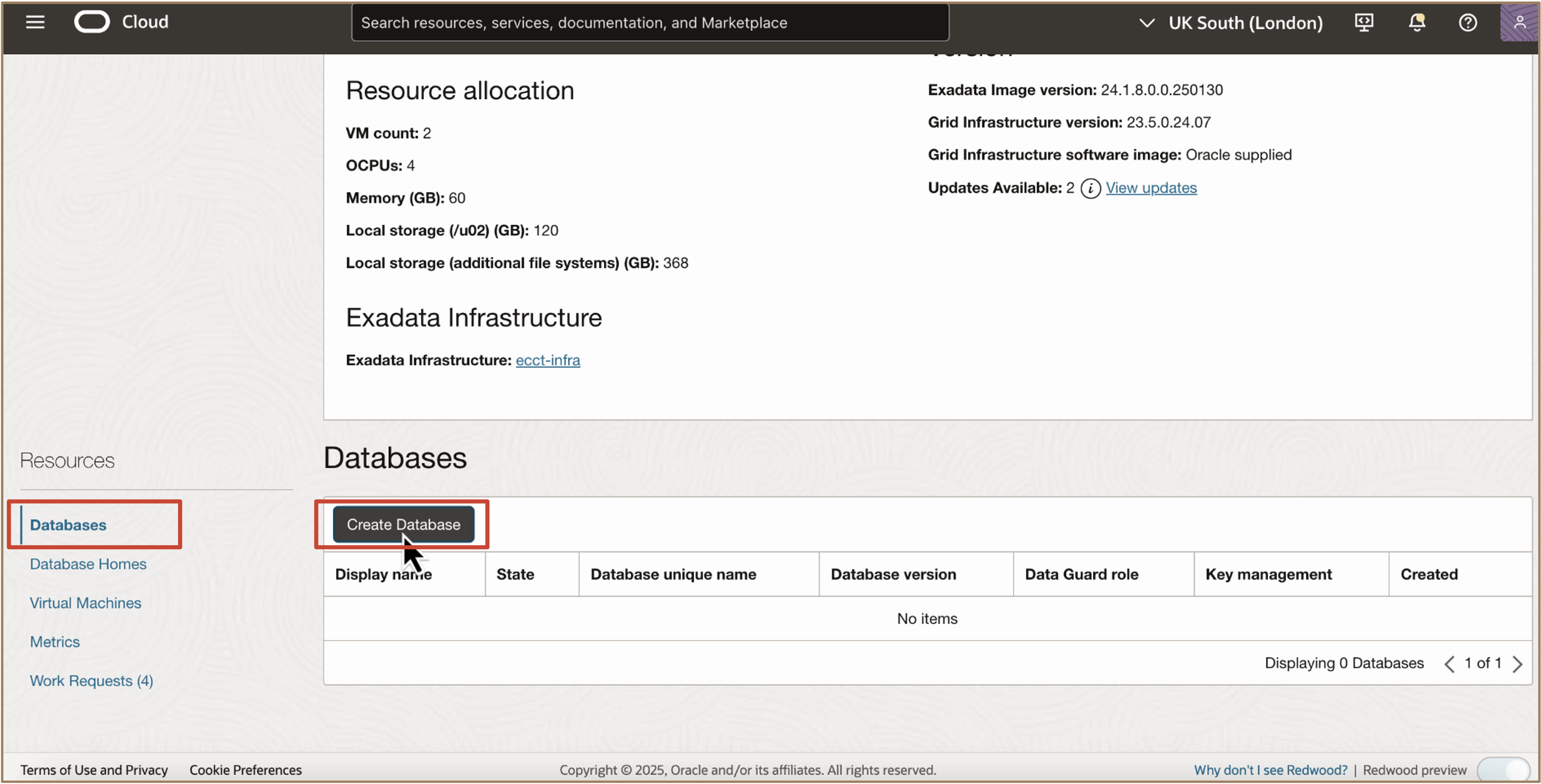 Image montrant la création de la base de données Image montrant la création de la base de données