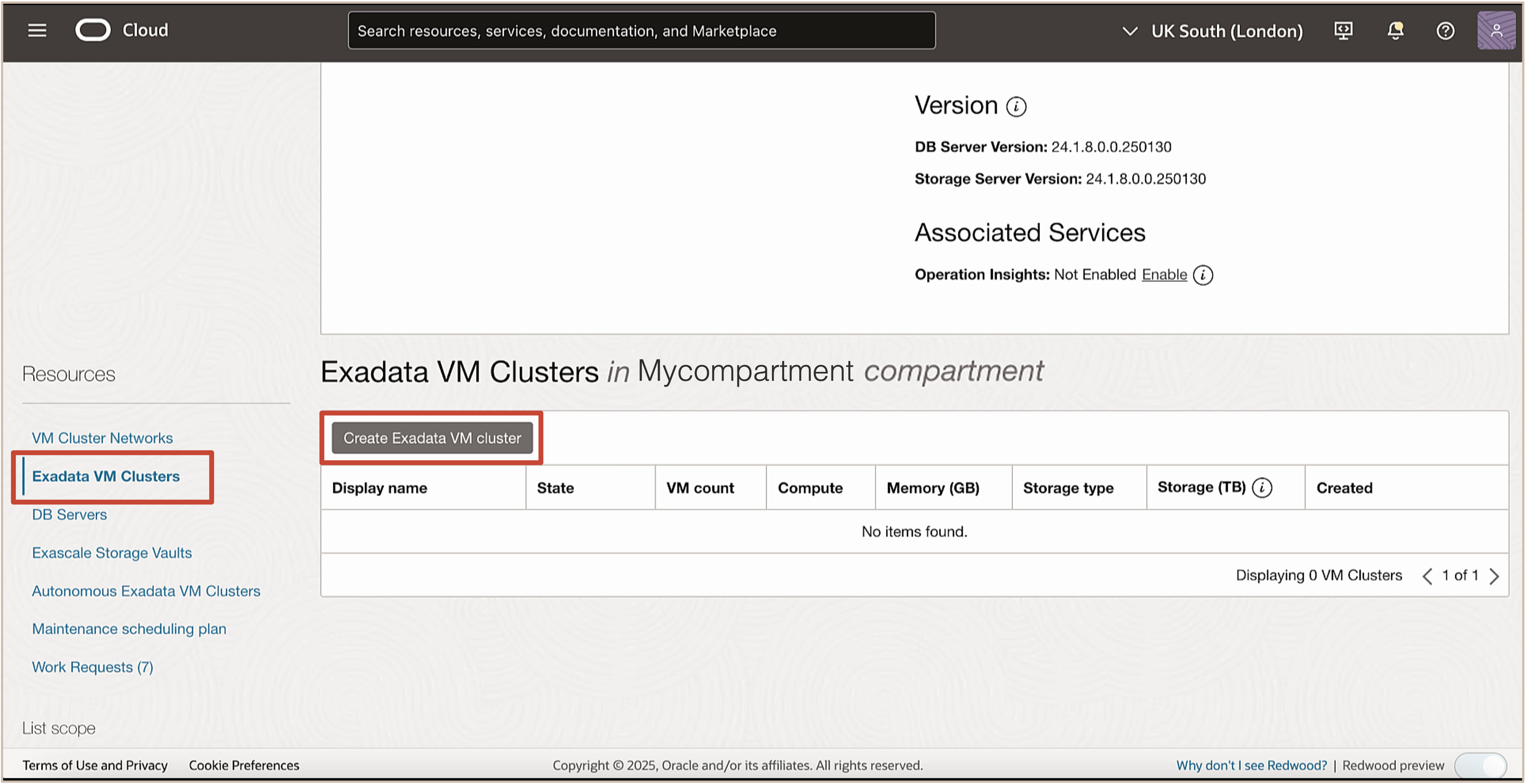 Image présentant les grappes de machines virtuelles Exadata Image présentant les grappes de machines virtuelles Exadata