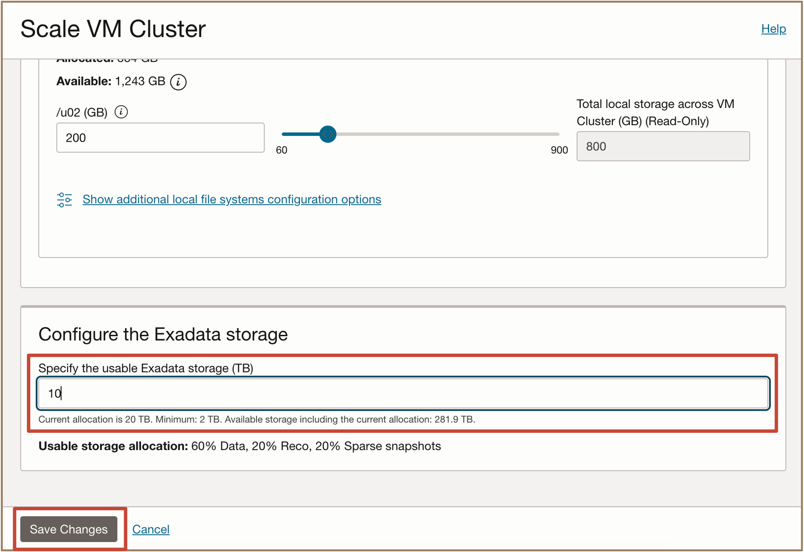 Image montrant l'augmentation du stockage de machine virtuelle Image montrant l'augmentation du stockage de machine virtuelle