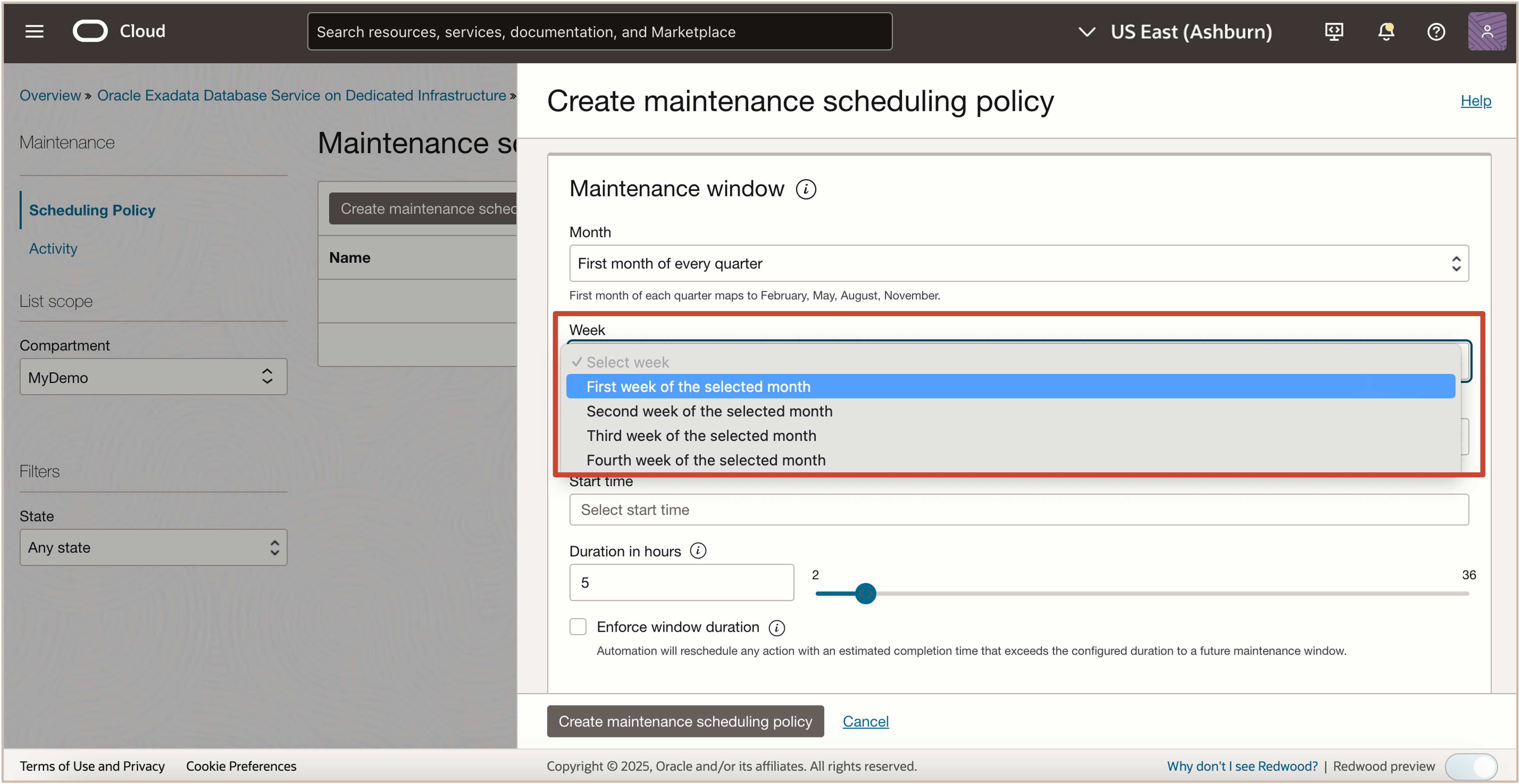 Image présentant la fenêtre Ajouter une maintenance