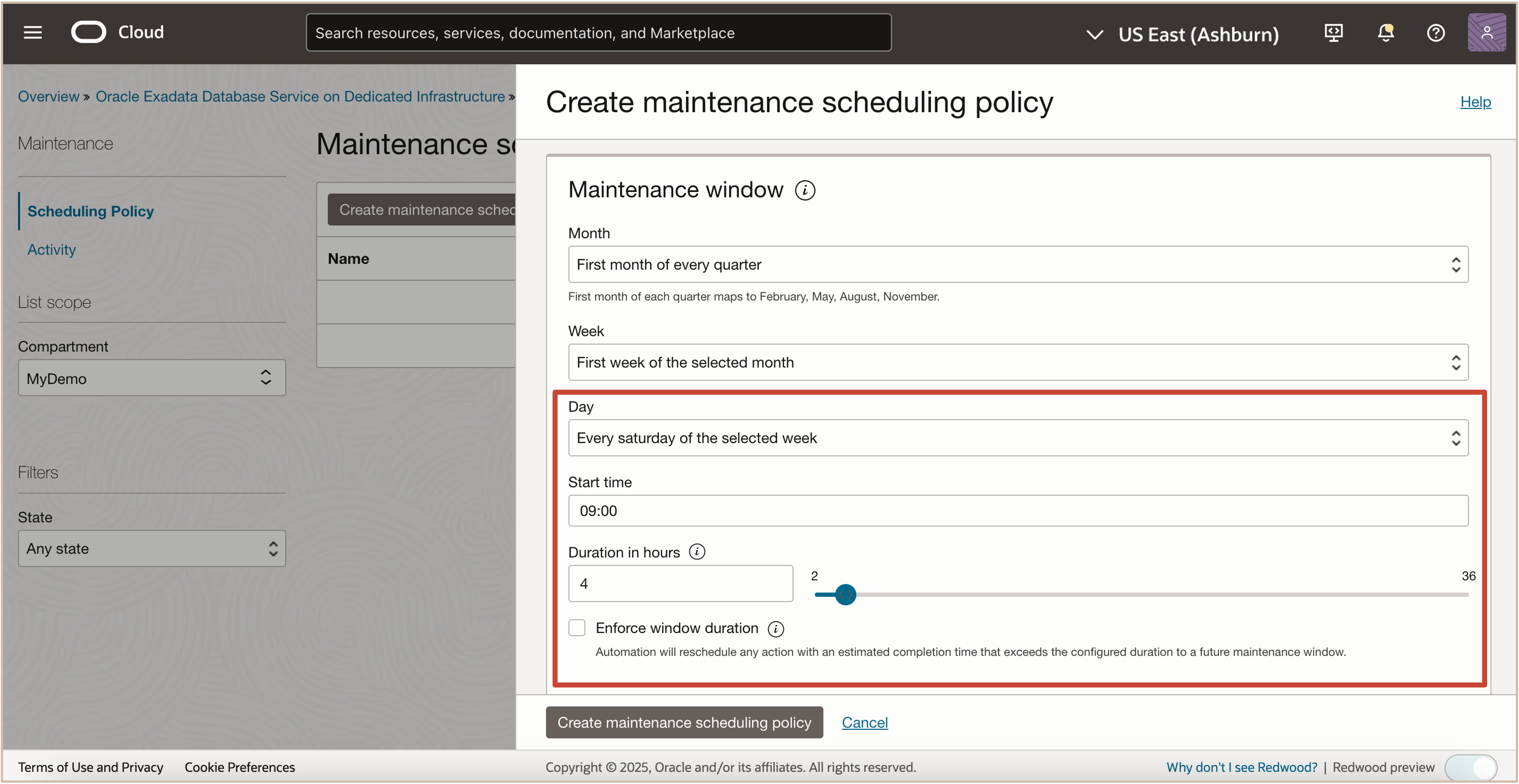 Image présentant la fenêtre Ajouter une maintenance