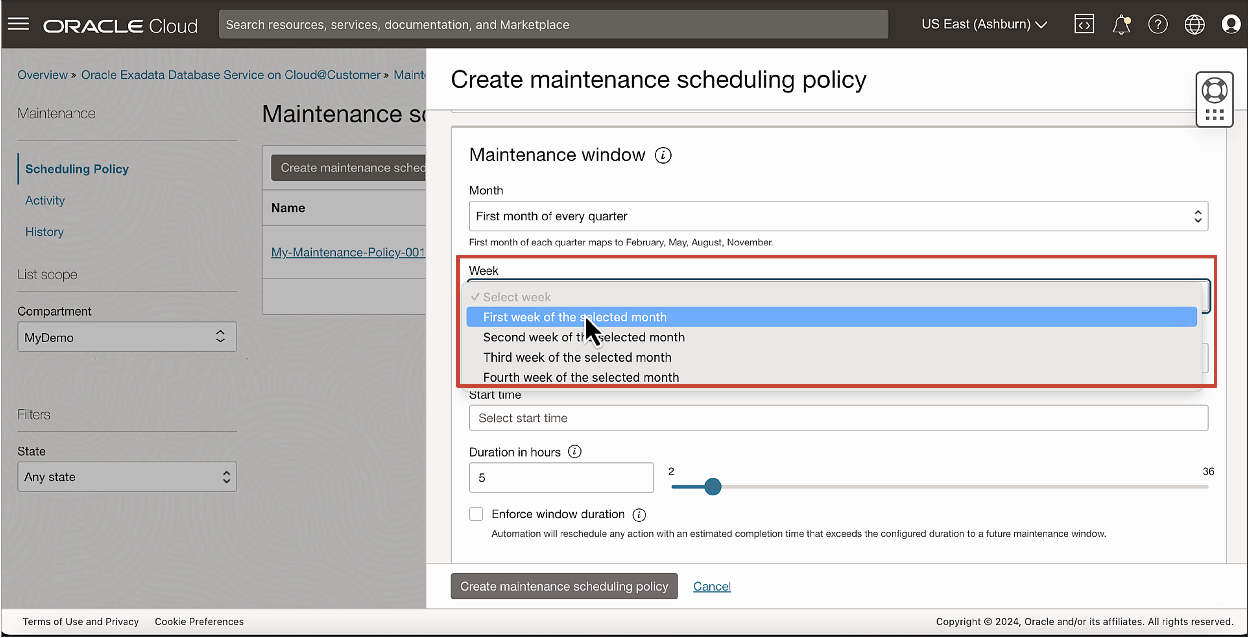 Image présentant l'ajout d'une fenêtre de maintenance