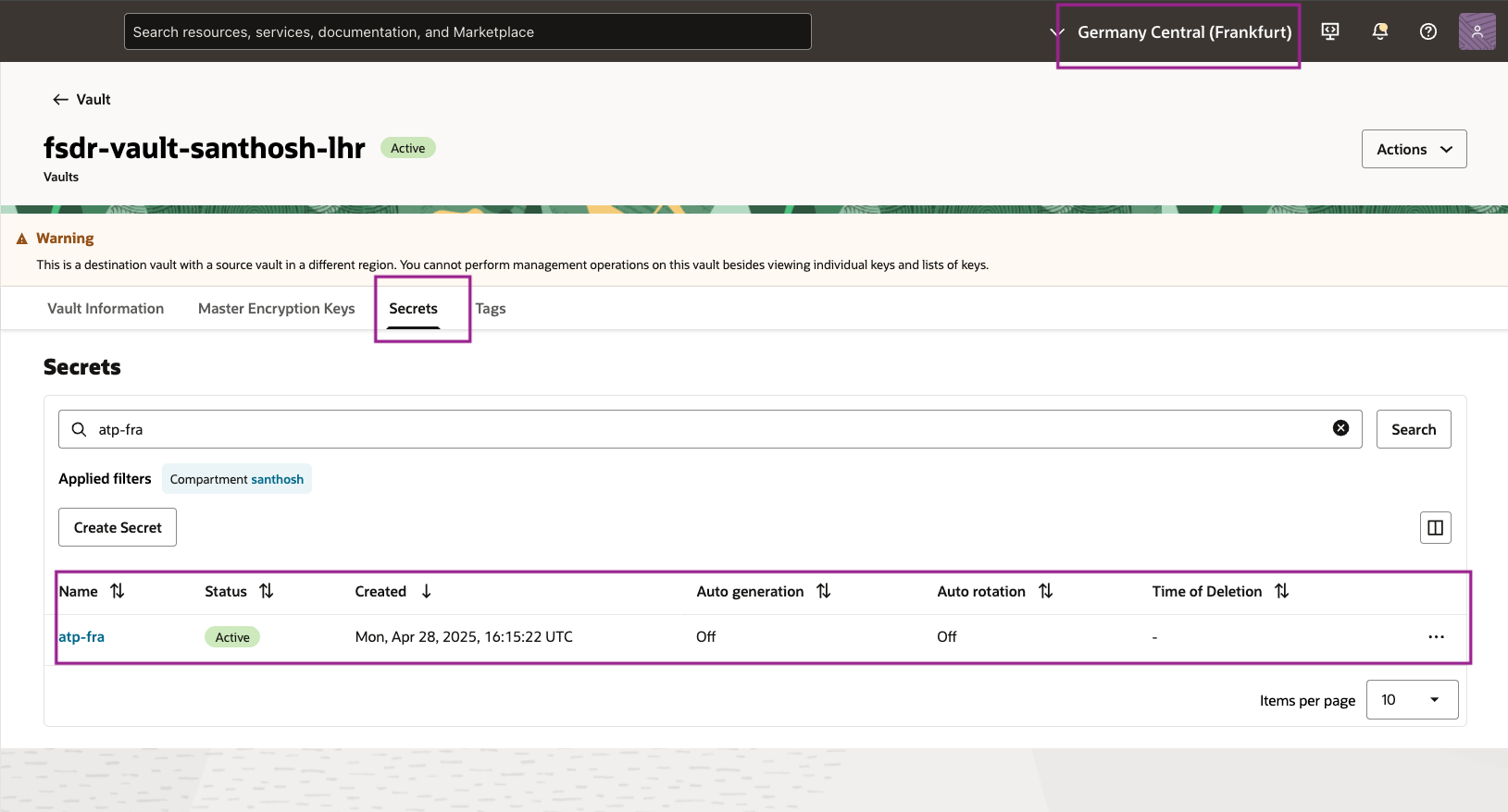 adbcmk-vault-secret-fra-verify.png
