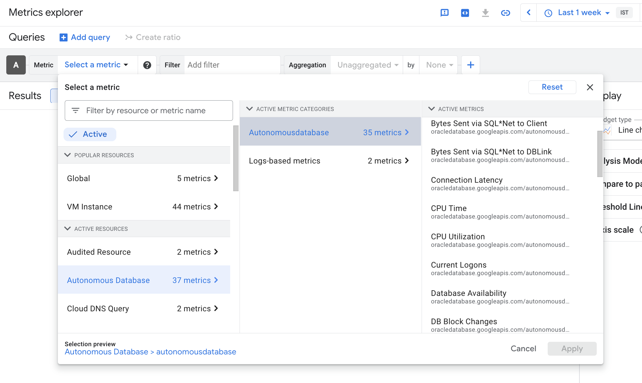 Explorateur de mesures en nuage