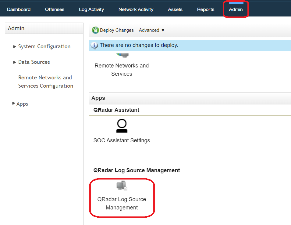 Gestion des sources de journaux QRadar