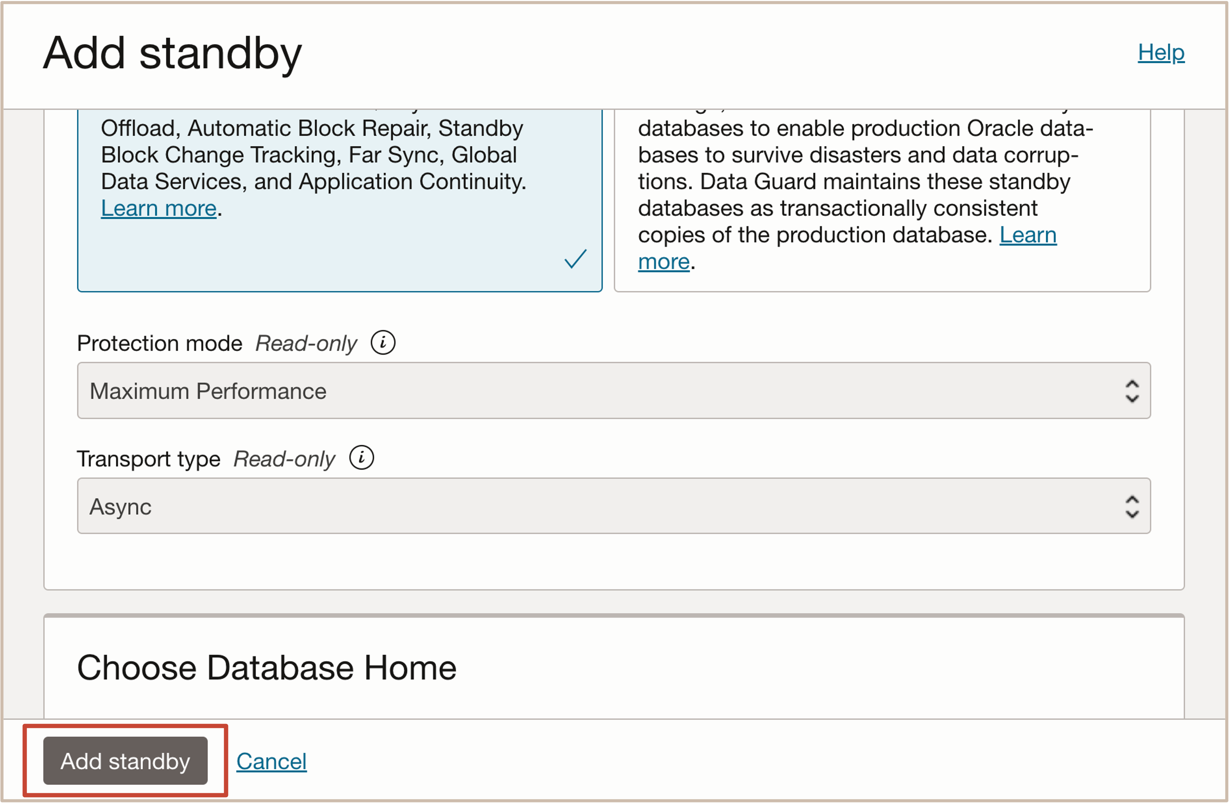 Image présentant l'ajout d'une base de secours à l'aide du nouveau flux d'API