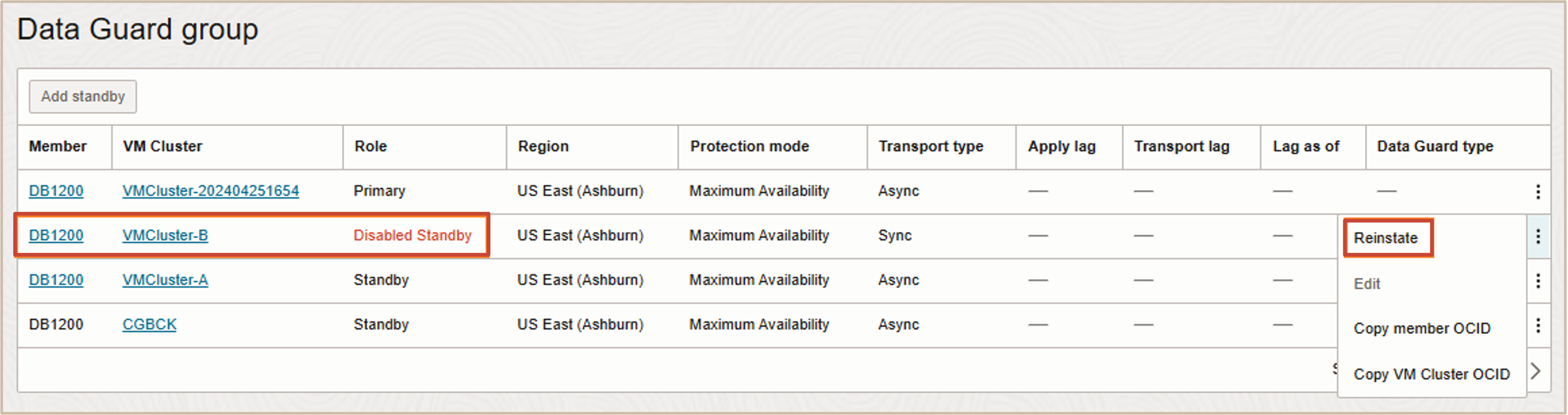 Image affichée avant la remise en service