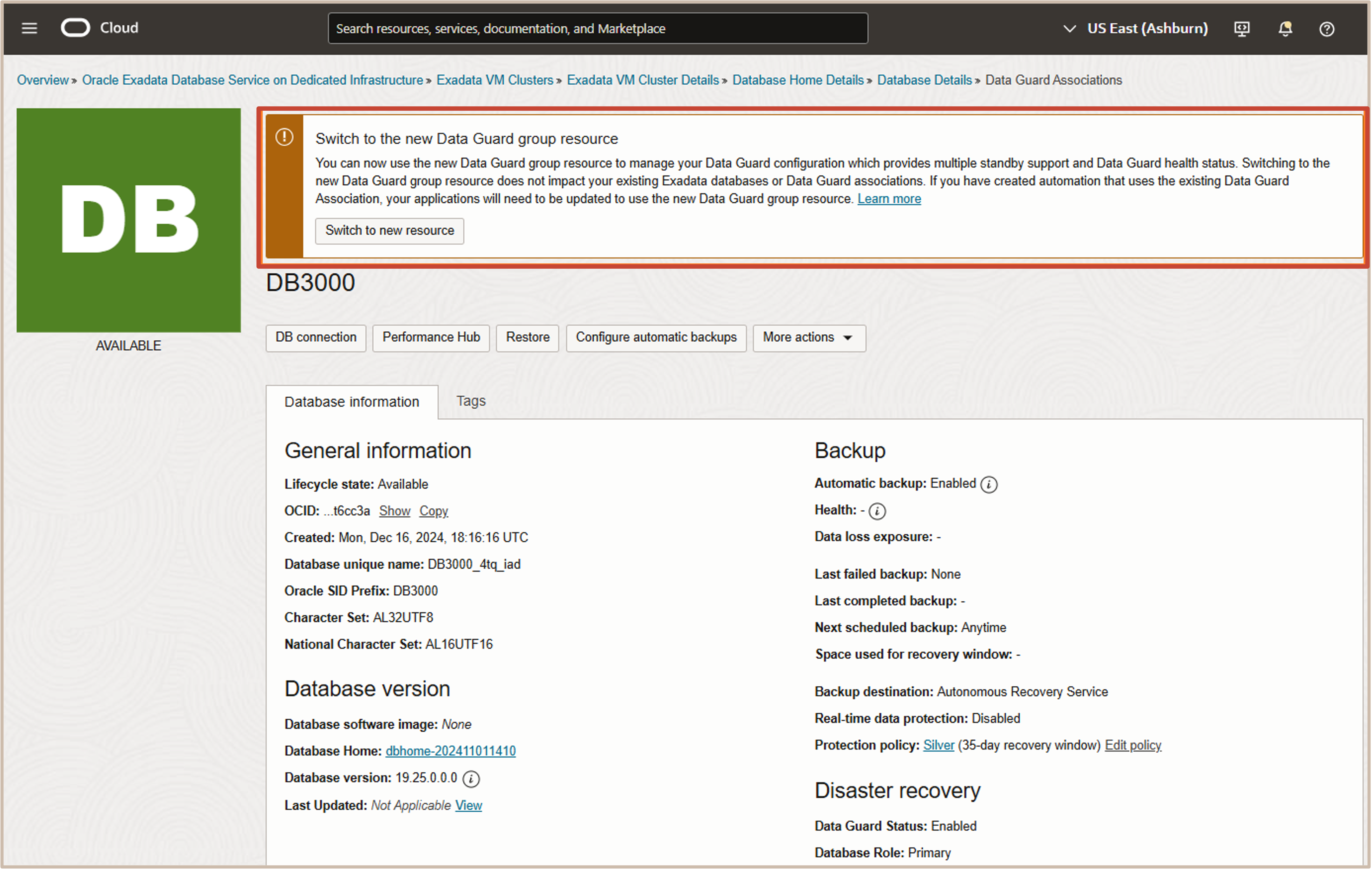 Image montrant le passage à la nouvelle ressource