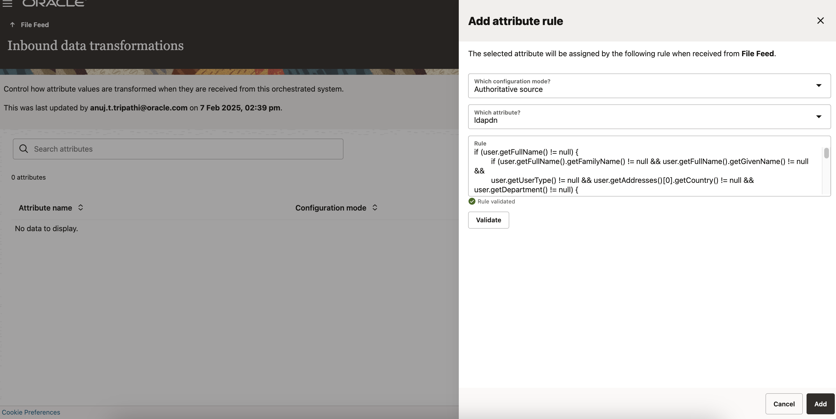 Appliquer la règle de transformation