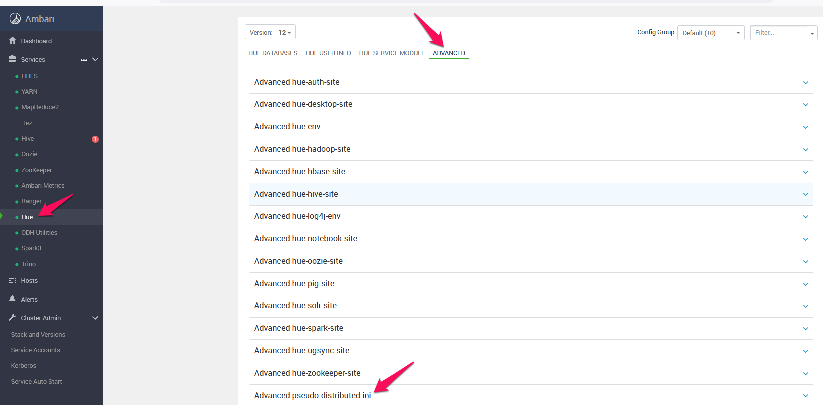 Sélectionner une configuration de teinte
