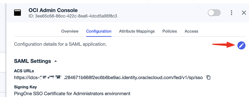 Modifier la configuration d'application.