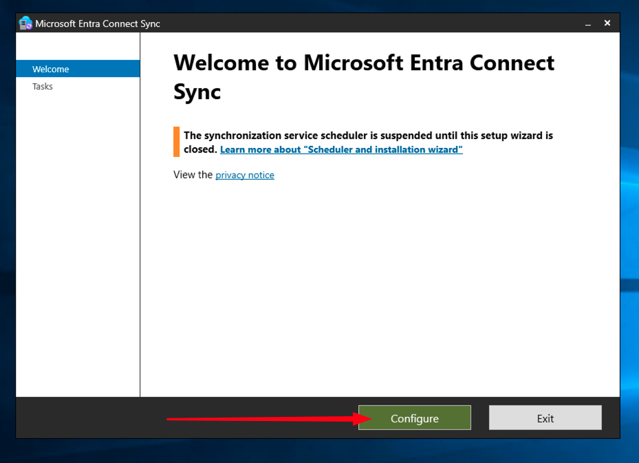 Configurer Entra Connect.
