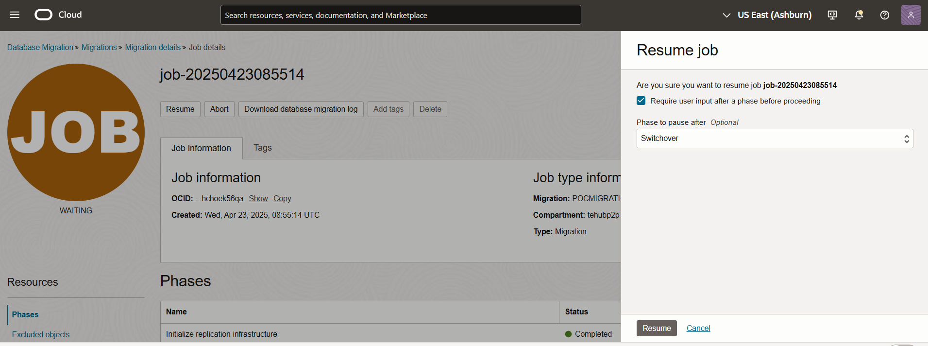 Image montrant la page de migration du curriculum vitae 