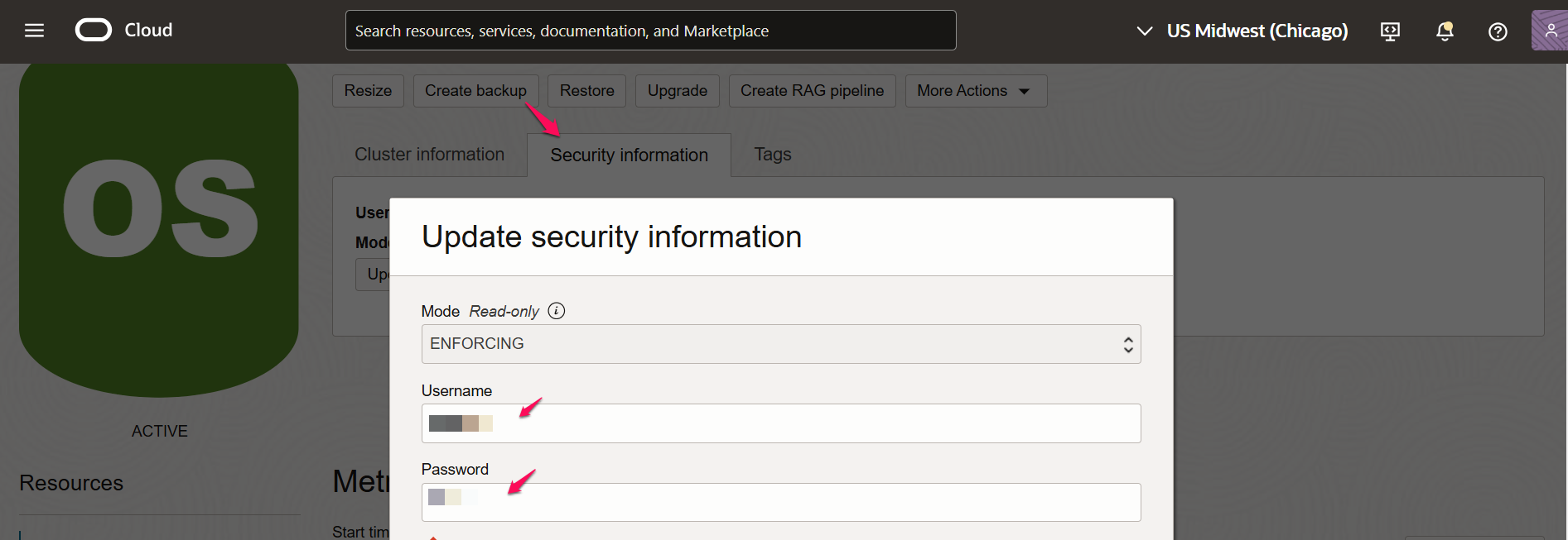 OpenSearch Utilisateur de grappe et PDV