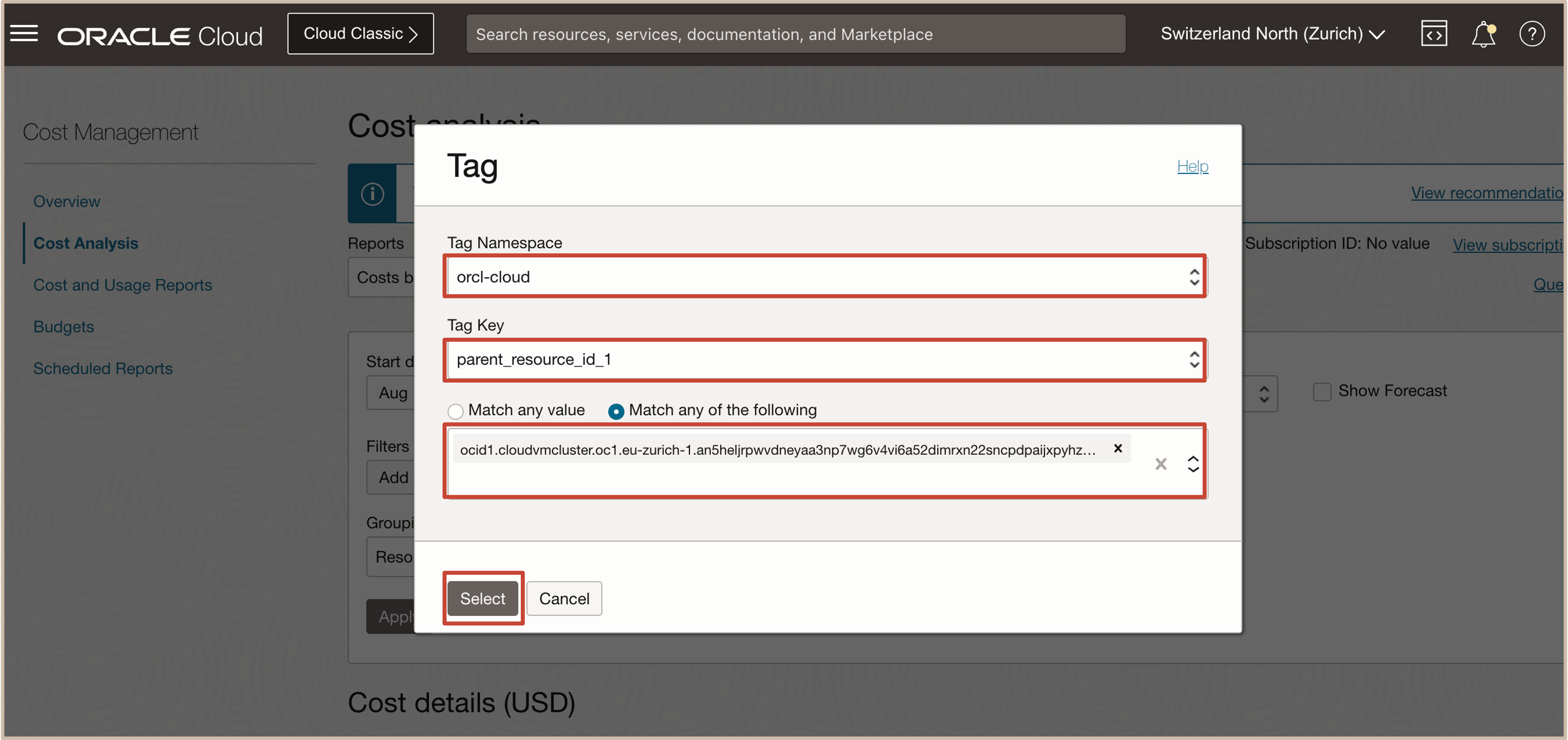 Image présentant les détails du filtre