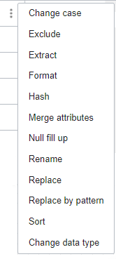 Icône de menu de transformations