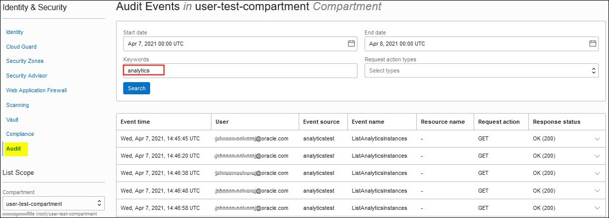 Description de l'image console_oac_audit.jpg ci-après
