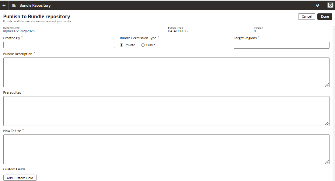 Publier le bundle privé