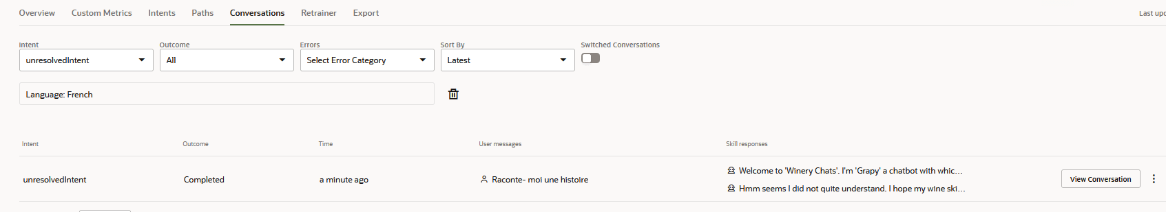 Description de l'image ml-conversation-report.png