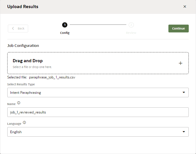 Description de l'image upload-paraphrase-results.png
