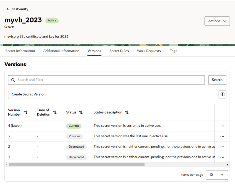 Description de l'image vault-secret-versions.png