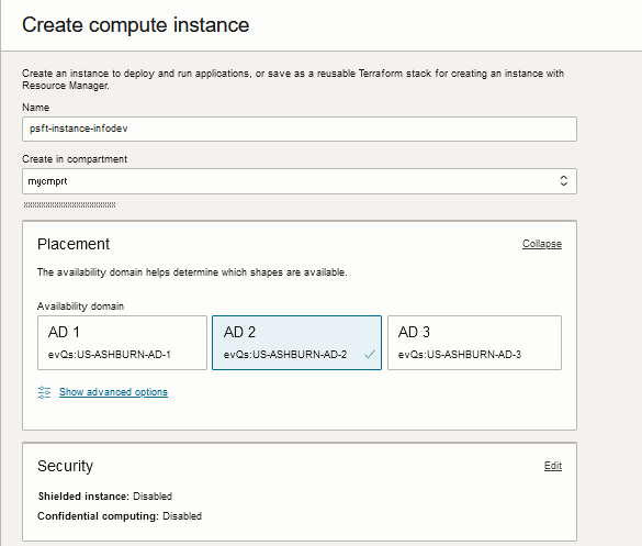 Créer une instance de calcul, saisir un nom
