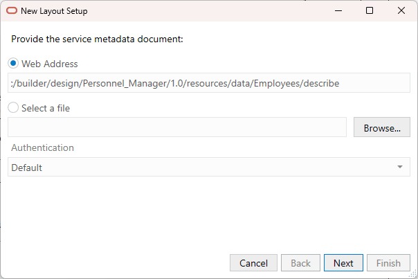 Premier écran de l'assistant Nouvelle configuration de présentation