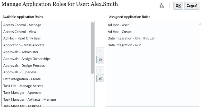 Affectation de rôle à l'application Planning