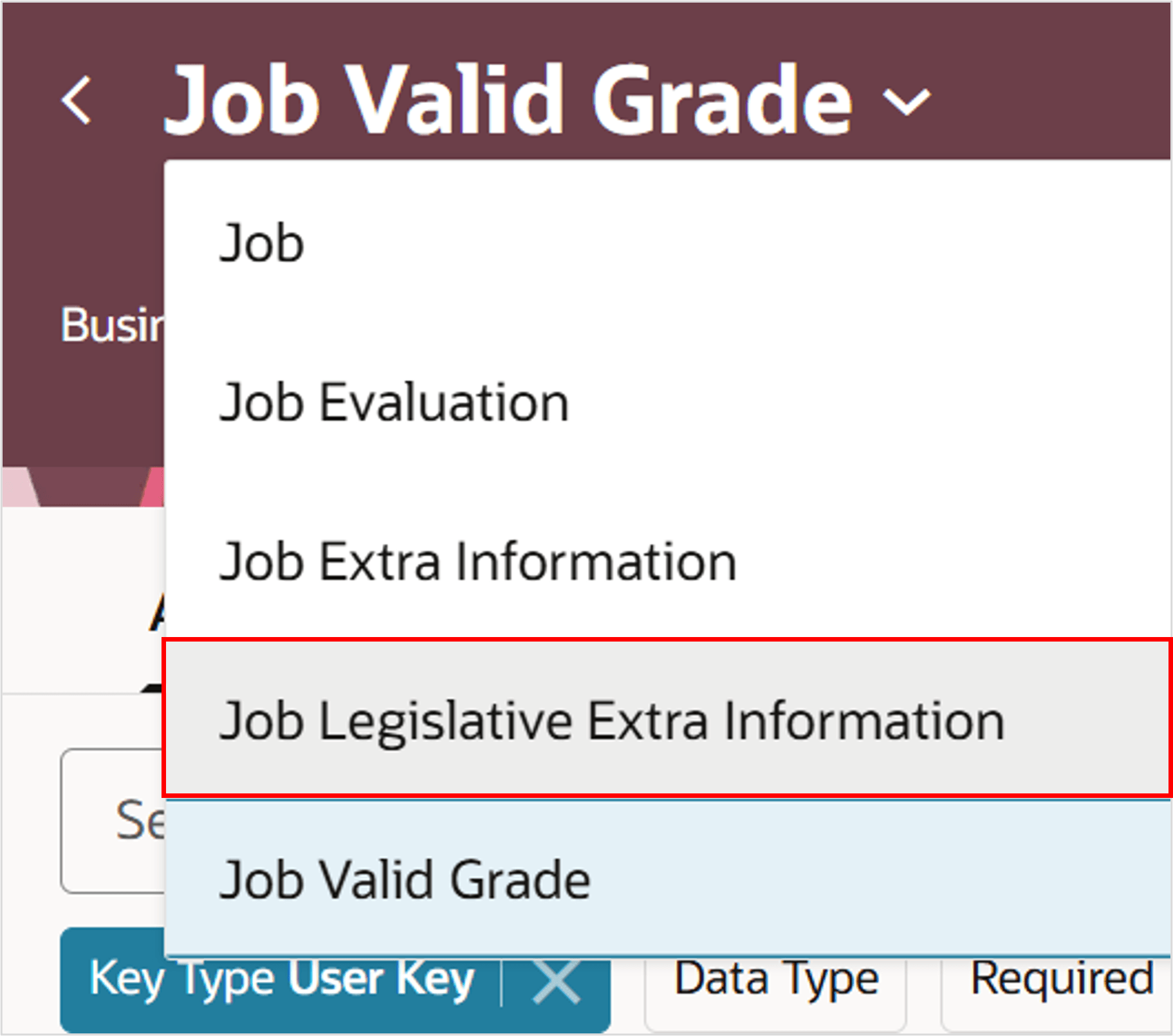 Remplacer l'objet par Informations d'extraction réglementaires sur l'emploi
