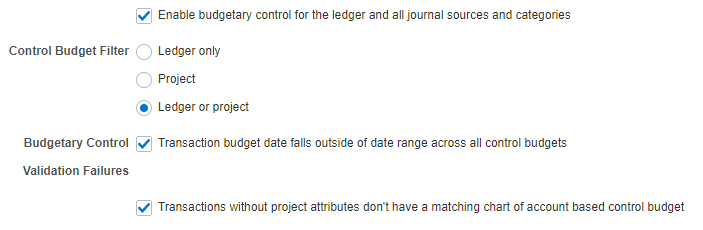 Budgetary Control