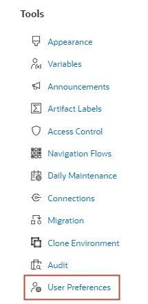Accéder aux paramètres d'application