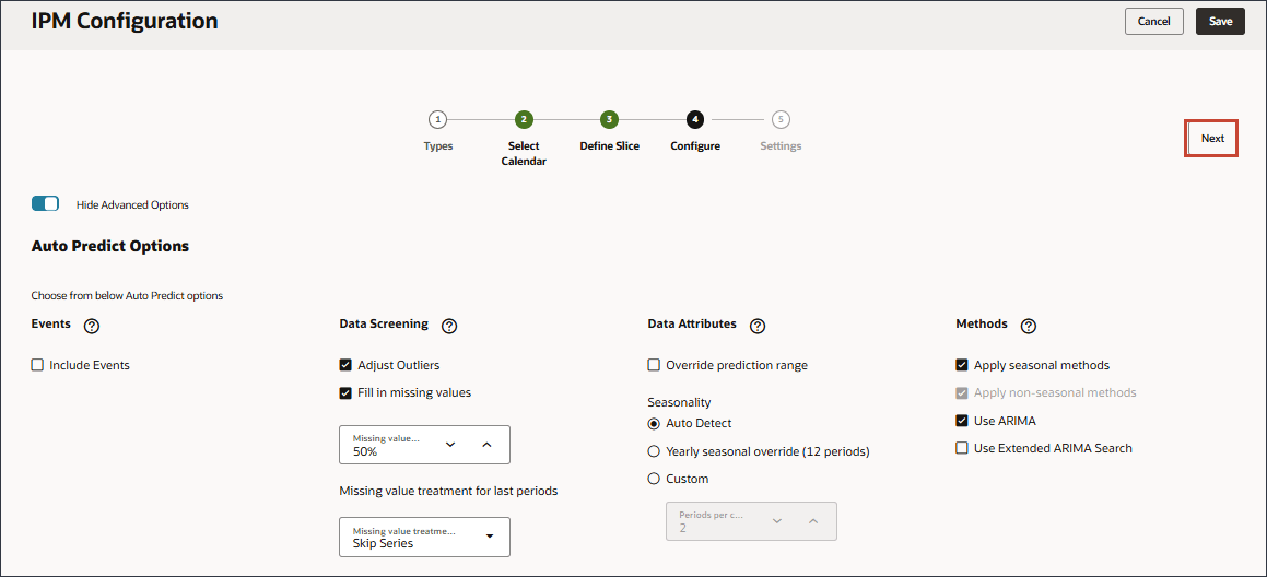 Cliquez sur Next to Settings.