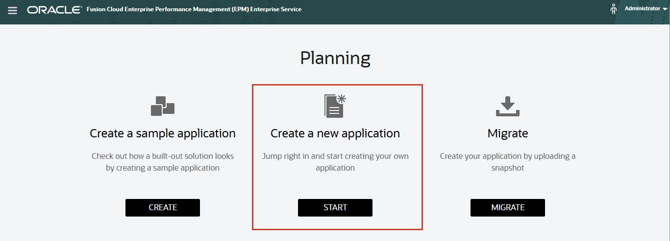 Page de destination de Planning